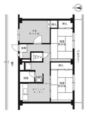 ビレッジハウス佐藤1号棟の間取り画像