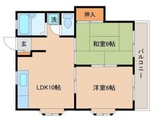 ふじコーポ中の島Aの間取り画像