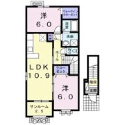 ミューク Bの間取り画像