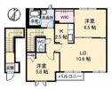 クレール六反 Ⅶ棟の間取り画像