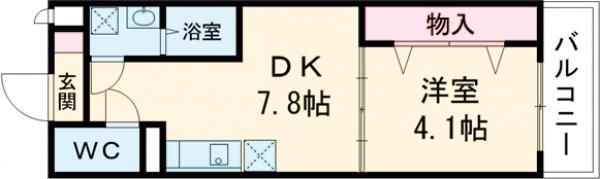 ハピネスⅢの間取り画像