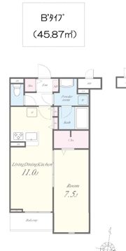 ヴァン・ヴェール鷹の台Aの間取り画像