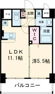 メゾンクラウン大手山の間取り画像