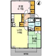 サンフラワー Bの間取り画像