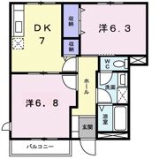 まっちゃハウス Ⅱ Dの間取り画像