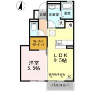 コトー星が丘 Bの間取り画像