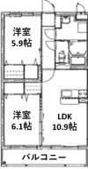 リサナ・ロッソ豊町の間取り画像