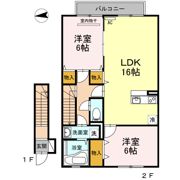 ローズコート落合の間取り画像