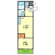 西緑丘グランハイツDの間取り画像