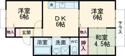 サングレースA棟の間取り画像