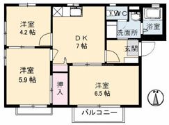 ルナール玉島 A棟の間取り画像