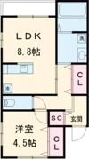 Signpost嬉里 B棟の間取り画像