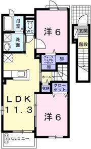 パジェール・トロワaの間取り画像