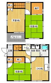 藤井ハイツ南蔵王の間取り画像
