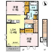 メルベーユ福里 A棟の間取り画像