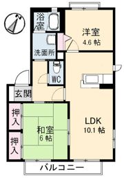 サン・トークヒガシハラ A棟の間取り画像