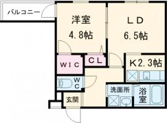 フジパレス若江岩田南の間取り画像