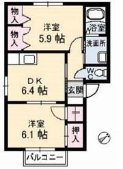 アンジュウ デヤ C棟の間取り画像