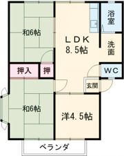 アークビラK Dの間取り画像