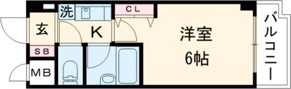 エスリード三宮フラワーロードの間取り画像