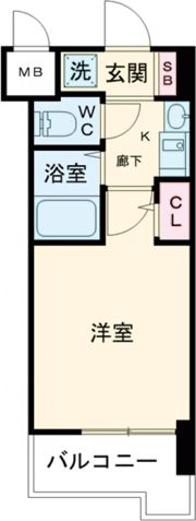 エステムコート新神戸エリタージュの間取り画像