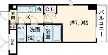 エスリード三宮旭通の間取り画像