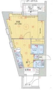 エステムコート新神戸エリタージュの間取り画像
