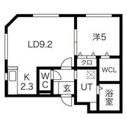 ビリーブ南8条の間取り画像