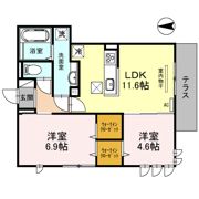 プレジール平安の間取り画像