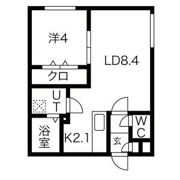 Precious Time北9条(プレシャスタイム北9条)の間取り画像