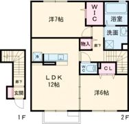 セジュール加佐 A棟の間取り画像