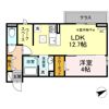 Dーroom住吉 Aの間取り画像