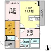 Dーroomウエストコートの間取り画像