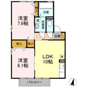 コーポガーベラ Aの間取り画像