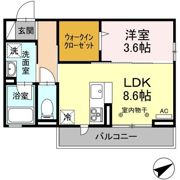 ディーアリビラの間取り画像