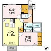 クレール水神（C棟）の間取り画像