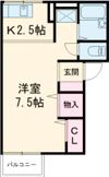 コーポ有明の間取り画像