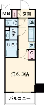 プレサンスみなと元町駅前の間取り画像