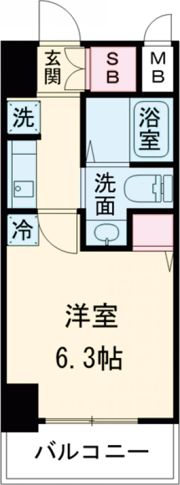 エステムプラザ神戸三宮ルクシアの間取り画像
