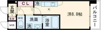 エスリード神戸三宮パークビューの間取り画像