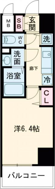 プレサンスみなと元町駅前の間取り画像