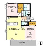 プレジオあくら C棟の間取り画像