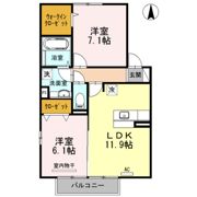 グレイス賀来 B棟の間取り画像