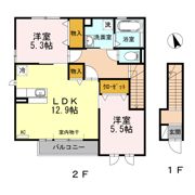 シャルマン ヴィー Aの間取り画像