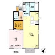 ジャルダンベール Bの間取り画像