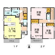 La vie est ange （ﾗ ｳﾞｨｴ ｱﾝｼﾞｭ） C棟の間取り画像