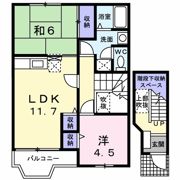 エ－デル ハオスⅠ Aの間取り画像