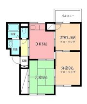 ハイムサエグサ Dの間取り画像