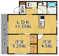 エル・ソル土井B棟の間取り画像
