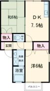 セジュール イリエの間取り画像